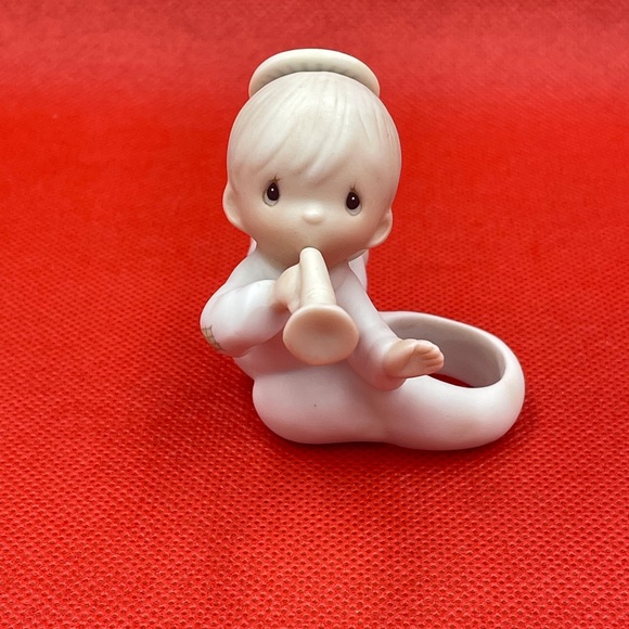 👼🏻1982 Enesco Joy To The World Angle Candle Climber - Picture 1 of 6